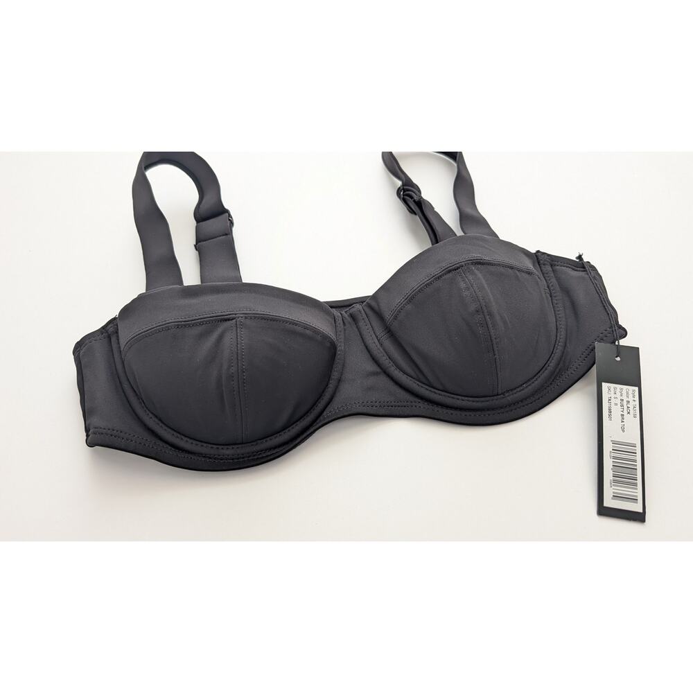 NWT TA3 Busty Bra Top Bikini Top Black Size Small B Cup Underwire Padded - Picture 3 of 5
